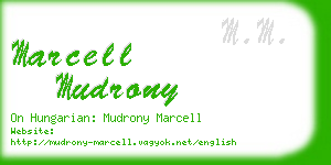 marcell mudrony business card